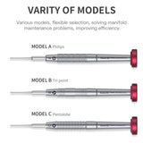 Qianli iFlying 3D Aluminum Handle Anti-slip Screwdriver, Pentalobe, Philips, Tri-point, Pentalobe