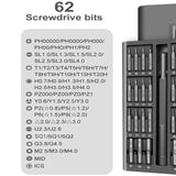 A63 63 in 1 Screwdriver Set Mobile Phone Tablet Computer Disassembly and Maintenance Tool, A63 63 in 1