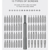 A63 63 in 1 Screwdriver Set Mobile Phone Tablet Computer Disassembly and Maintenance Tool, A63 63 in 1