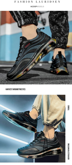 Korean low-top men's casual shoes popcorn mesh sports running shoes