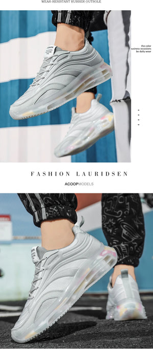 Korean low-top men's casual shoes popcorn mesh sports running shoes