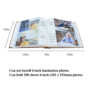4R 6 Inch 200 Sheets Cloth Photo Album Baby Growth Memorial Album Interstitial Album