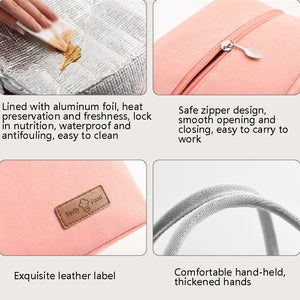 Lunch Lunar Bag Aluminum Film Thickening Large Capacity Portable Lunch Box, Small, Large