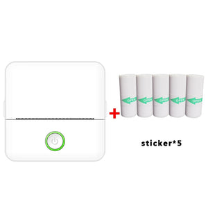 X6 200DPI Student Homework Printer Bluetooth Inkless Pocket Printer, Pink Printer Paper x1, White Printing Paper x1, Pink Printing Paper x5, White Printing Paper x5, Pink Sicker x5, White Sticker x5, Pink 5 Printer Paper+5 Stickers                     ...