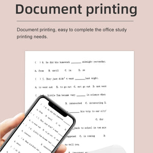 X6 200DPI Student Homework Printer Bluetooth Inkless Pocket Printer, Pink Printer Paper x1, White Printing Paper x1, Pink Printing Paper x5, White Printing Paper x5, Pink Sicker x5, White Sticker x5, Pink 5 Printer Paper+5 Stickers                     ...