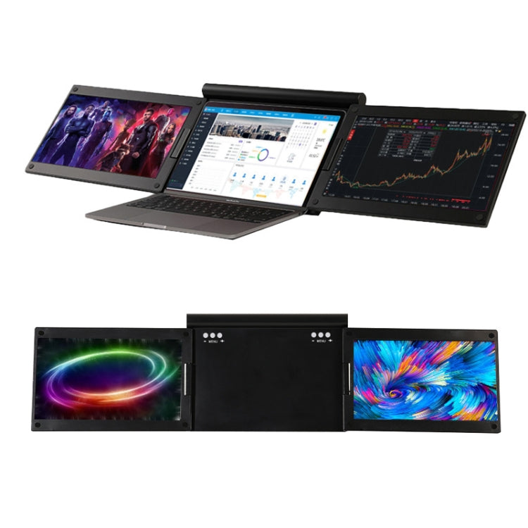 13.3 Inch FHD Triple Monitor IPS Dual Screens For Laptop USB-C / Type-C Supports Windows / Mac / Android, EU Plug