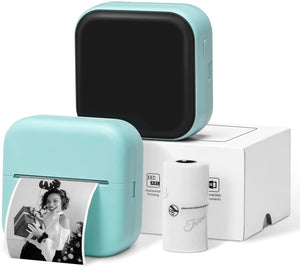 Phomemo M02X Inkless Pocket Printer Bluetooth Thermal Portable Sticker Maker Machine, White, Green