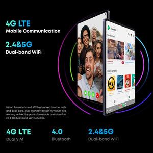 Without Keyboard, Android 11, Qualcomm Snapdragon 662 Octa Core up to 2.0GHz, Support Dual SIM & Bluetooth & WiFi & TF Card (Black+Blue)