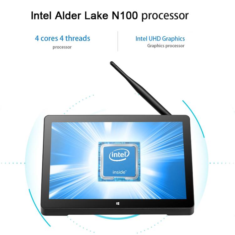 PiPo H10PRO All-in-One Mini PC, 10.1 inch, 8GB+128GB, Windows 11 Intel Alder Lake N100 Quad Core, US Plug, H10PRO 8GB+128GB