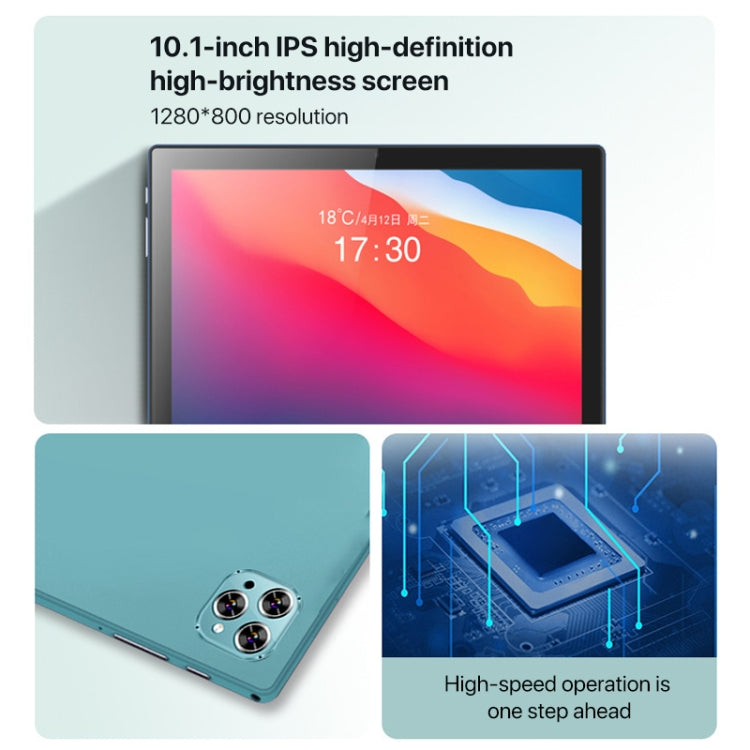 Y22 10.1 inch Smart Learning Tablet PC Combo Set, 4GB+32GB, Android 10 MTK6755 Octa Core, 4G Network, with Leather Case + Keyboard, US Plug (Light Green), 4GB+32GB Combo Set