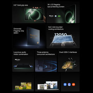 Xiaomi REDMI K Pad 8.8 inch, 12GB+256GB, HyperOS 2, MediaTek Dimensity 9400+ Octa Core CPU