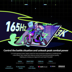 Honor Pad GT2 Pro WiFi Tablet PC, 12.5 inch 8GB+128GB MagicOS 9.0.1 Qualcomm Snapdragon 8 Gen3 Octa Core, 8GB+128GB