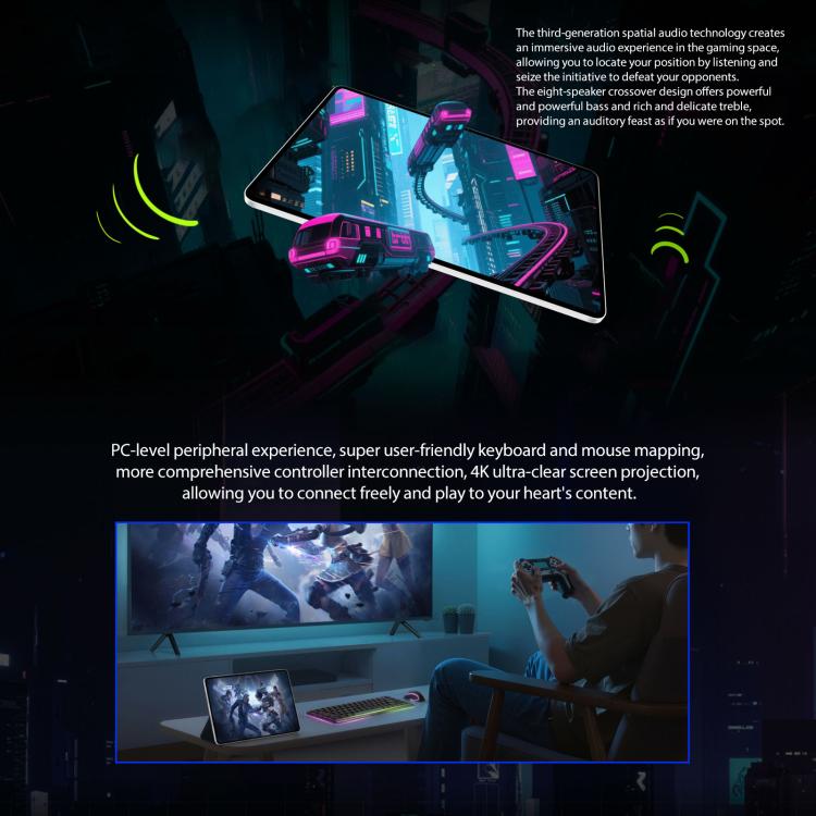 Honor Pad GT2 Pro WiFi Tablet PC, 12.5 inch 12GB+256GB MagicOS 9.0.1 Qualcomm Snapdragon 8 Gen3 Octa Core, 12GB+256GB