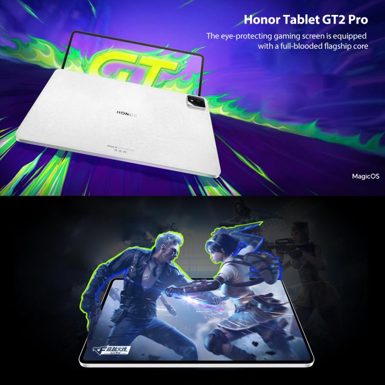 Honor Pad GT2 Pro WiFi Tablet PC, 12.5 inch 16GB+512GB MagicOS 9.0.1 Qualcomm Snapdragon 8 Gen3 Octa Core, 16GB+512GB