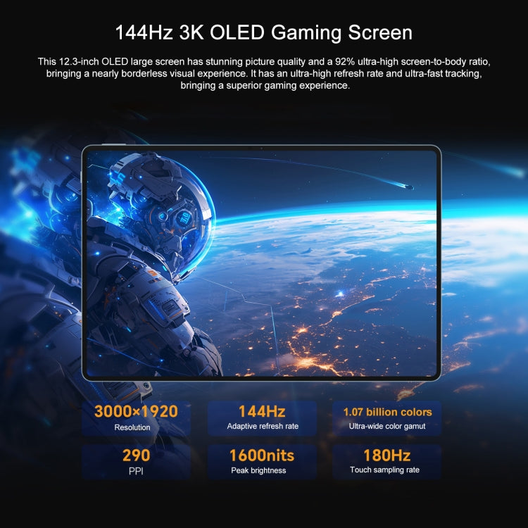 Honor Pad GT Pro WiFi Tablet PC, 12.3 inch 8GB+128GB MagicOS 8.0.1 Qualcomm Snapdragon 8s Gen 3 Octa Core