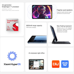 Xiaomi Pad 7 11.2 inch Soft Light Screen, 8GB+256GB, HyperOS 2 Qualcomm Snapdragon 7+ Gen3 Octa Core