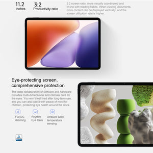 Xiaomi Pad 7 11.2 inch Soft Light Screen, 8GB+256GB, HyperOS 2 Qualcomm Snapdragon 7+ Gen3 Octa Core