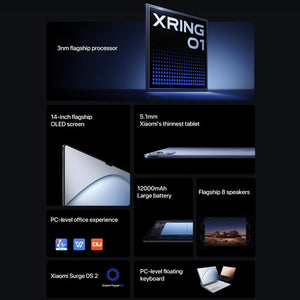 Xiaomi Pad 7 Ultra 14 inch, 12GB+256GB, HyperOS 2, XRING O1 3nm Deca Core CPU