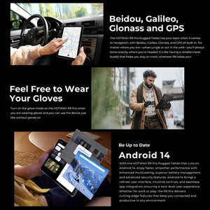 HOTWAV Tab R9 Pro IP68/IP69K Rugged Tablet, 6GB+256GB, 11 inch Android 14 Unisoc T606 Octa Core 4G Network, Global Version with Google Play, EU Plug, Tab R9 Pro