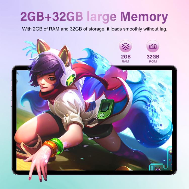 Pad 9 Ultra 10.1 inch 3G Phone Call Tablet PC, 2GB+32GB, Android 10 MTK6737 Quad Core, US Plug, US Plug