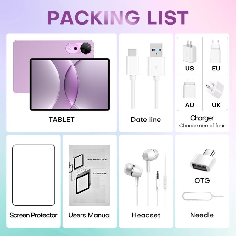 Pad 9 Ultra 10.1 inch 3G Phone Call Tablet PC, 2GB+32GB, Android 10 MTK6737 Quad Core, EU Plug, EU Plug