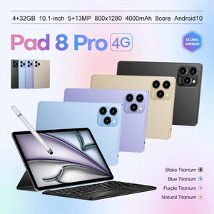 Pad 8 Pro 10.1 inch 4G LTE Tablet PC Combo Set, 4GB+32GB, Android 10 MT6755 Octa Core, with Keyboard / Mouse / Leather Case, AU Plug, AU Plug