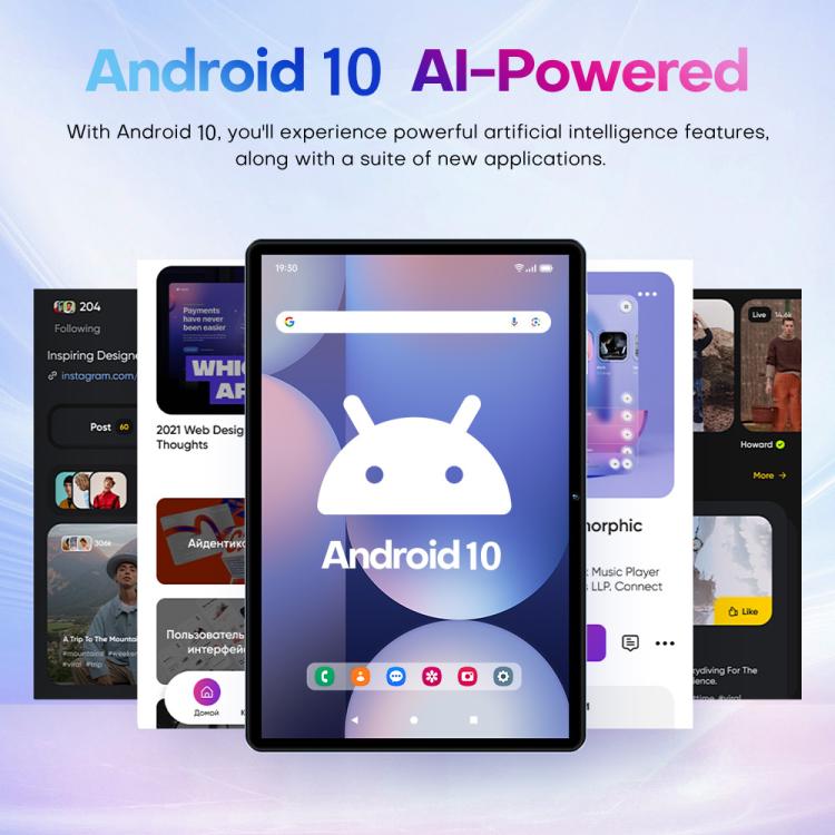 Pad 9 Pro 10.1 inch 4G LTE Tablet PC Combo Set, 4GB+32GB, Android 10 MT6755 Octa Core, with Keyboard / Mouse / Leather Case, US Plug, US Plug