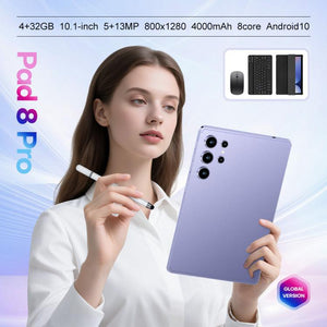 Pad 9 Pro 10.1 inch 4G LTE Tablet PC Combo Set, 4GB+32GB, Android 10 MT6755 Octa Core, with Keyboard / Mouse / Leather Case, UK Plug, UK Plug