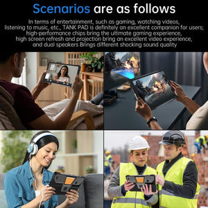 Unihertz 8849 Tank Pad E Rugged Tablet PC & Projector, 12GB+512GB, 10.95 inch Android 14 MT6789 Octa Core 4G Network, EU Plug, Tank Pad E 4G Network