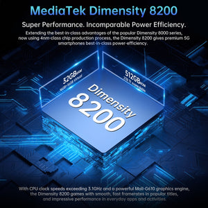 Unihertz 8849 Tank Pad Rugged Tablet PC & Projector, 16GB+512GB, 10.95 inch Android 14 Dimensity 8200 Octa Core 5G Network, EU Plug, Tank Pad 5G Network