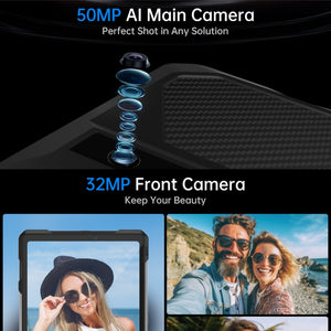 Unihertz 8849 Tank Pad Rugged Tablet PC & Projector, 16GB+512GB, 10.95 inch Android 14 Dimensity 8200 Octa Core 5G Network, EU Plug, Tank Pad 5G Network