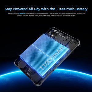 OUKITEL RT3 Plus 4G Network IP68/IP69K Rugged Tablet, 4GB+128GB, 8.0 inch Android 15 MediaTek G81 Octa-Core Support Dual SIM, EU Plug, RT3 Plus 4GB+128GB