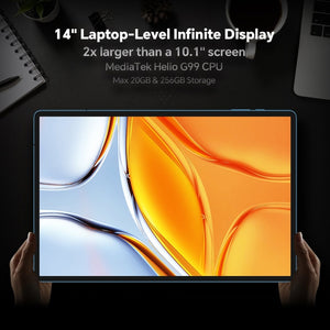 Teclast T70 4G LTE Tablet PC, 8GB+256GB, 14 inch Android 14 MediaTek Helio G99 Octa Core, Support Dual SIM